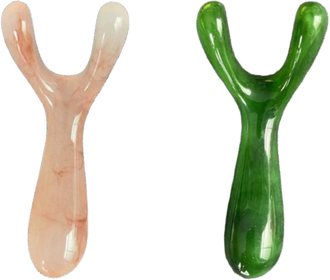 도나토르 Y자 승모근 어깨 마사지괄사, 주황색, 1개