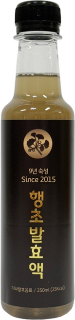 9년 숙성 행초발효액 은행식초, 1개, 250ml