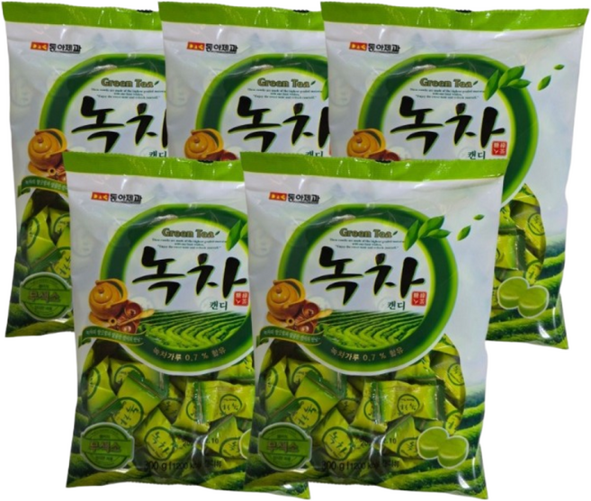 동아제과 녹차캔디, 300g, 5개