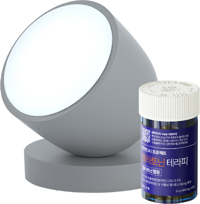 벤자민AI 라이트테라피 햇빛 조명 광테라피 생체시계 세로토닌 각성 관리 + 멜라토닌 1BOX, 1개