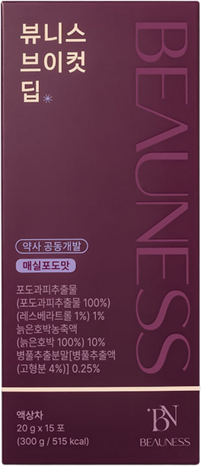 뷰니스 브이컷 딥 붓기 빼는 차 지방분해 붓기관리 부종관리 티, 15개, 20ml
