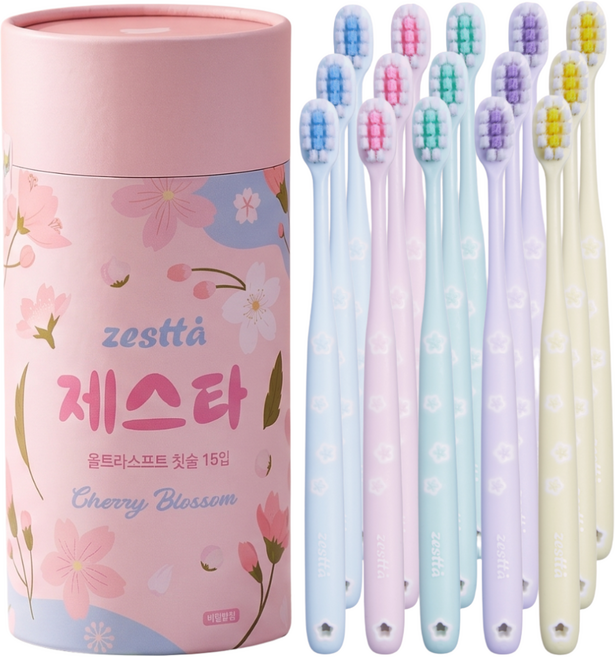 제스타 울트라 소프트 칫솔, 1개, 15개입