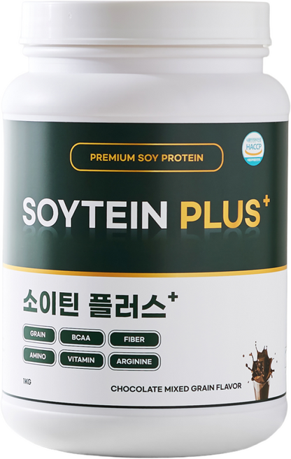 식물성 단백질 유당불내증 소이프로틴 쉐이크 대두단백 보충제 소이틴플러스 초코맛, 1kg, 1개