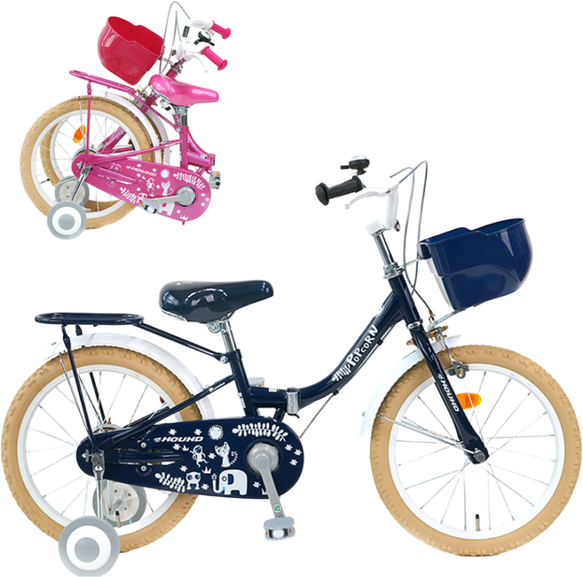 삼천리자전거 하운드 팝콘F 18 접이식 어린이 아동용 보조바퀴 네발 자전거, 1개, 121cm, 팝콘F18 다크블루