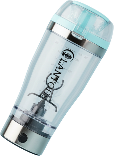 랜턴스 텀블러 자동 회오리 선식컵 원터치 자동쉐이커 1+1, 화이트+스카이블루, 1세트