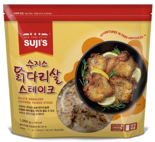 수지스 국내산 닭다리살 스테이크, 1개, 1.05kg