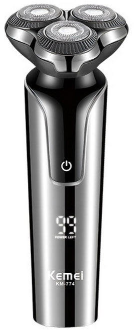 Keka 전기 면도기 IPX7급 방수 건식 습식 겸용 디스플레이 Type-C충전, 블랙