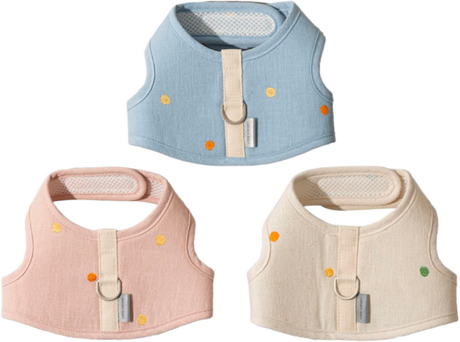 코지코너 린넨 에어메쉬 소프트 하네스 국산, 코랄핑크, 1개