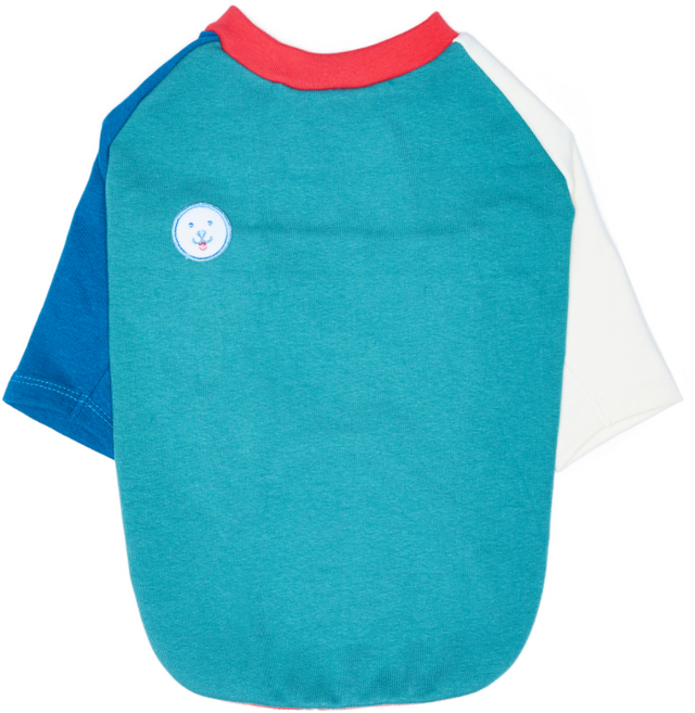 플로트 콤비티셔츠 강아지옷, 민트, 1개