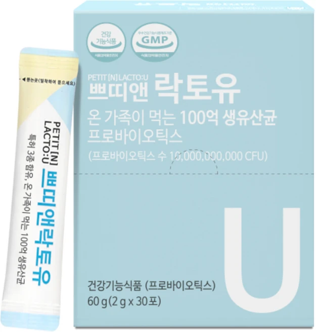 쁘띠앤 락토유 100억 프로바이오틱스 신바이오틱스 어린이 임산부 유산균, 60g, 1개 - 쿠팡