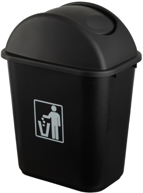 패블러스 슬림 블랙 업소용 화장실 사무실 쓰레기통, 슬림 30리터 블랙, 1개