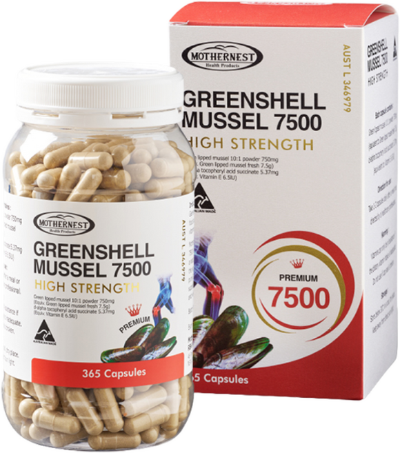 마더 네스트 초록입홍합 7500mg, 1개, 365정