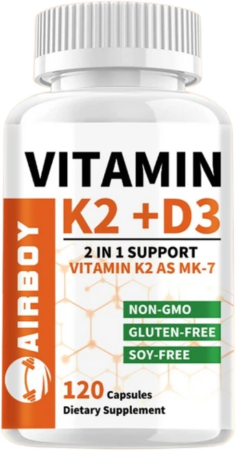 비타민 D3와 K2 - 뼈 강화 칼슘 흡수 관절 면역력 강화에 도움 - 30/60/120캡슐, 1개, 60정 - 쿠팡