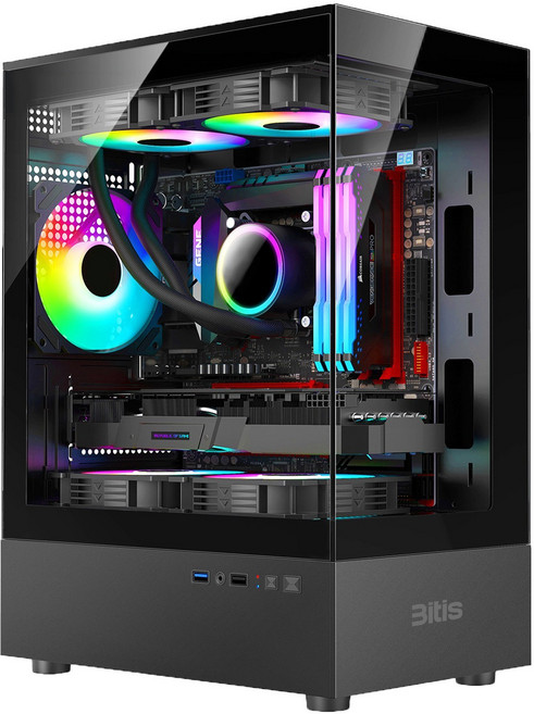 비티즈 BC20mini PC 어항 케이스, 블랙, 1개