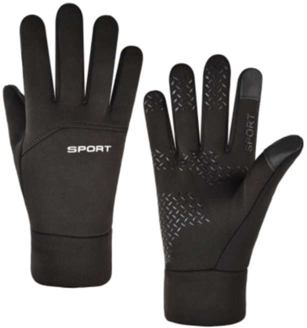 미라클다인 오토바이 장갑 겨울 방한 터치 바이크 라이더 배달대행, 블랙, A타입, L