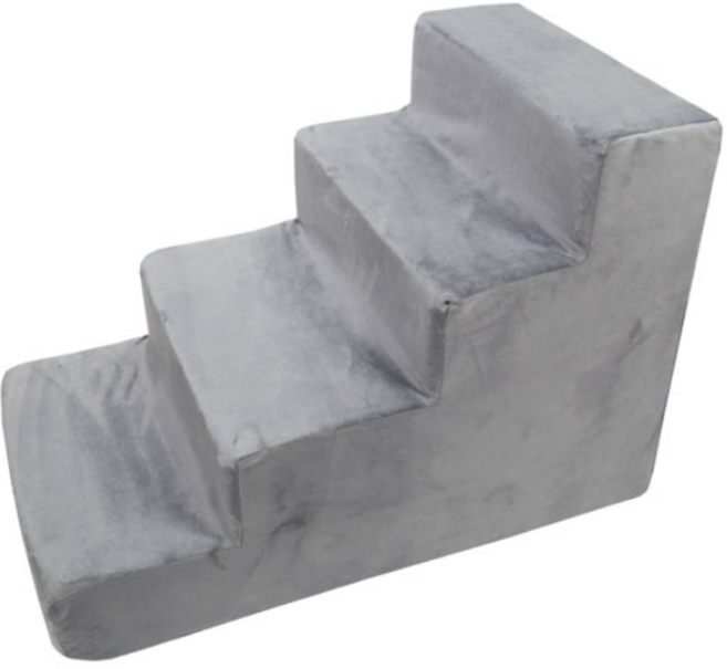 8deco 강아지 계단, 극세사 그레이, 1개