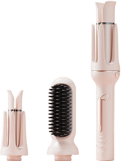 스타일닥터 3in1 전자동 고데기 스트레이트 브러시 오토 컬링 웨이브, 핑크, YH089