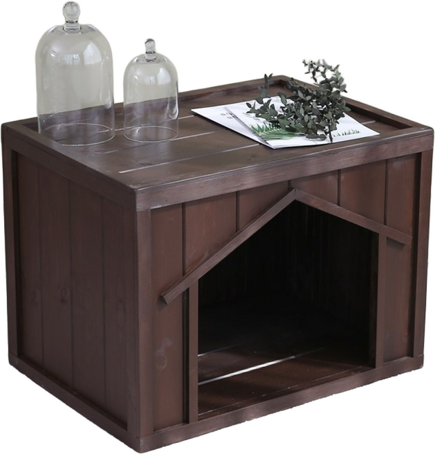 이너피스 원목 국내산 강아지 집 동굴집 숨숨집 애견집 E, 1개