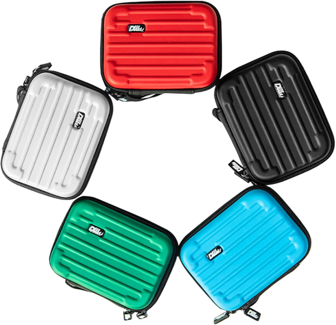 대원CTS 외장하드 파우치 케이스 캐리어형, 블루, 1개