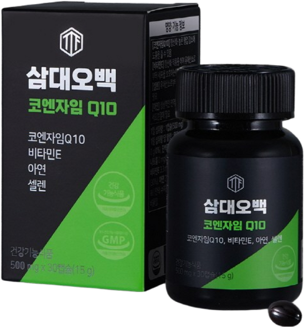 뉴트리커먼 코엔자임 Q10 항산화 코큐텐 혈압 감소 GMP 제조시설 삼대오백 비타민E 아연 셀렌, 30정, 1세트