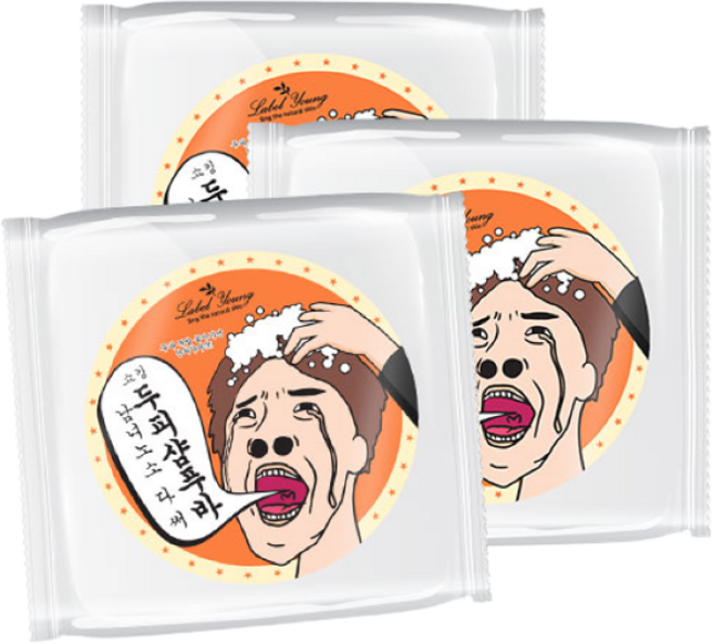 라벨영 쇼킹 두피 샴푸바, 90g, 3개