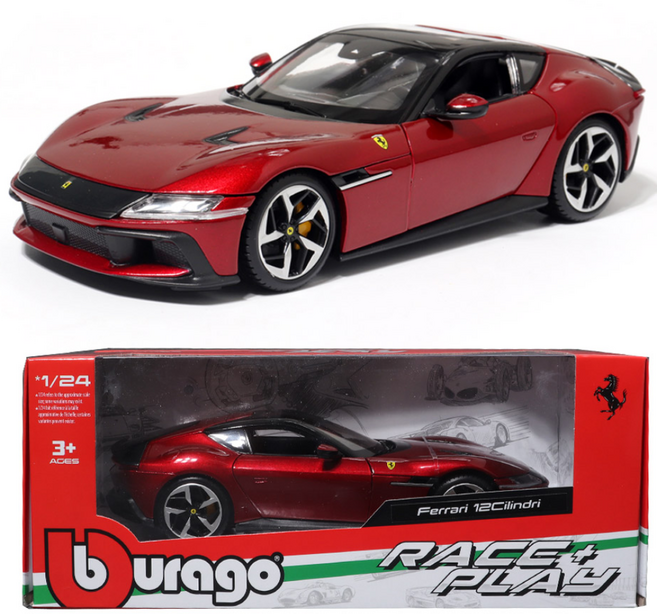 브라고 1:24 페라리 12 칠린드리 레드 다이캐스트 모형 12Cilindri, 1개
