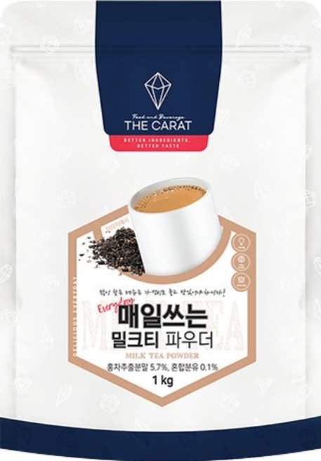 더캐럿 매일쓰는 밀크티 파우더 1kg I 가정용/카페용 대용량 밀크티베이스 분말