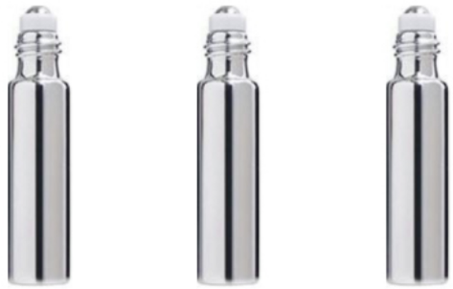 바르는 휴대용 롤온 향수 공병, 3개, 1개, 실버