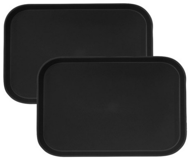 쉐프앤쿡 논슬립 직사각 트레이 카페 베이커리 쟁반 2p, 검정, 1개