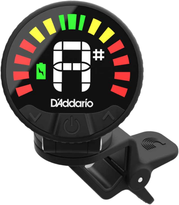 다다리오 넥서스360 충전식 헤드스톡 기타 튜너 PW-CT-26 기타튜닝기 360도 회전 USB케이블충전 24시간 사용, 1개