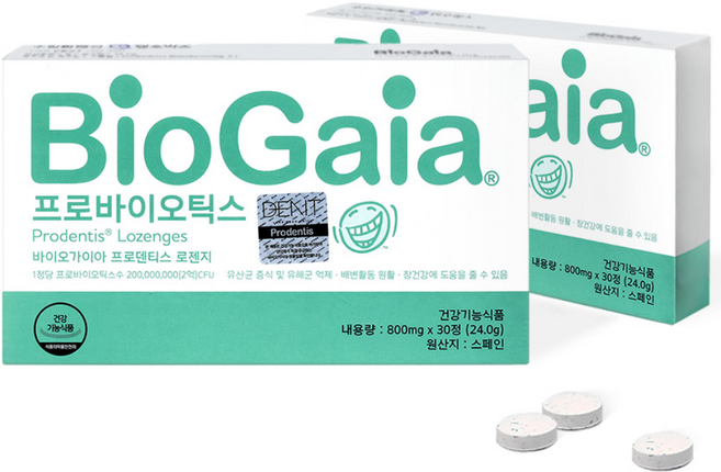 바이오가이아 프로덴티스 로젠지 프로바이오틱스, 30정, 2개