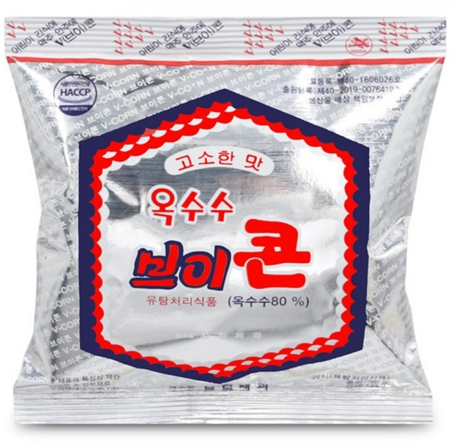 브이콘 옥수수, 50g, 25개