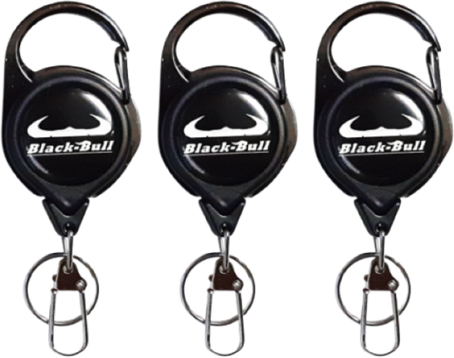 넥스트그린공구 릴홀더 열쇠고리 고리 키홀더 핀온릴 3종세트 클립 목걸이 명찰줄 블랙불, 1개