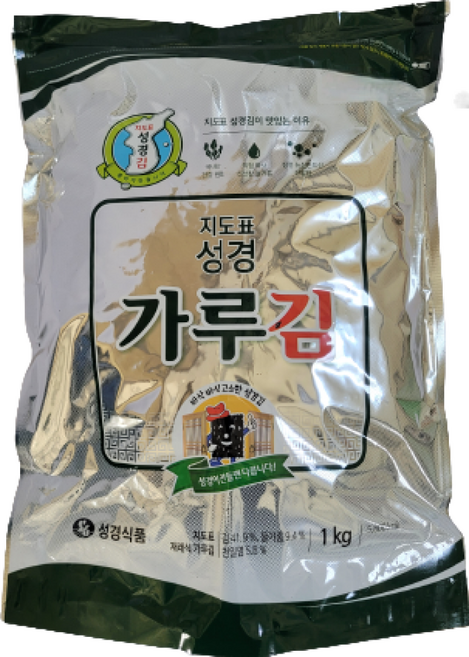 [지도표 성경김] 재래식 가루김 1kgx4개 / 1박스 대용량, 1kg, 4개