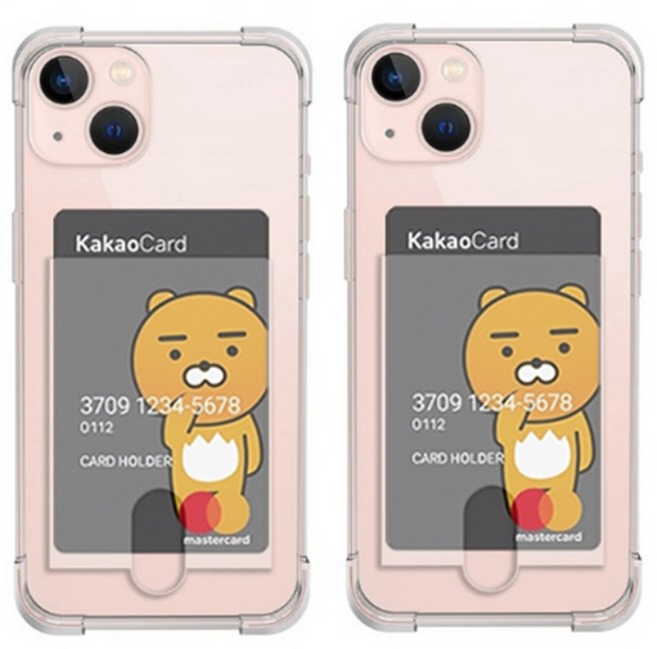 IDEAR 에어쿠션 카드수납 젤리케이스 휴대폰 케이스 2p