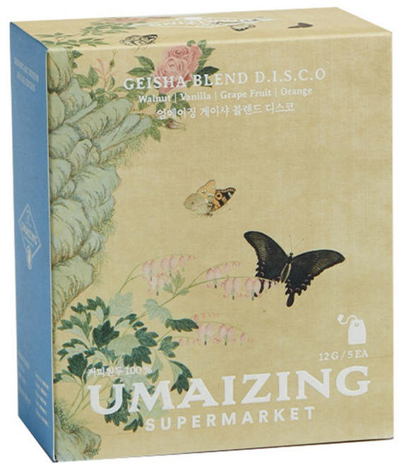 엄정화커피 게이샤 커피 티백 디스코, 1세트, 5개입, 12g