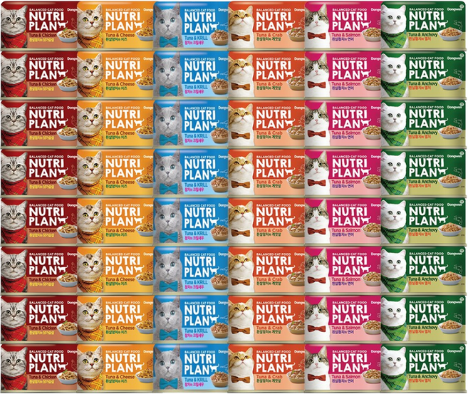 동원 뉴트리플랜 캣 습식캔 (6종 콤보)160g x 48개, 혼합맛(6종콤보), 160g