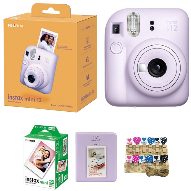후지필름 인스탁스 미니12 즉석카메라+필름20장, 라일락퍼플, 1개