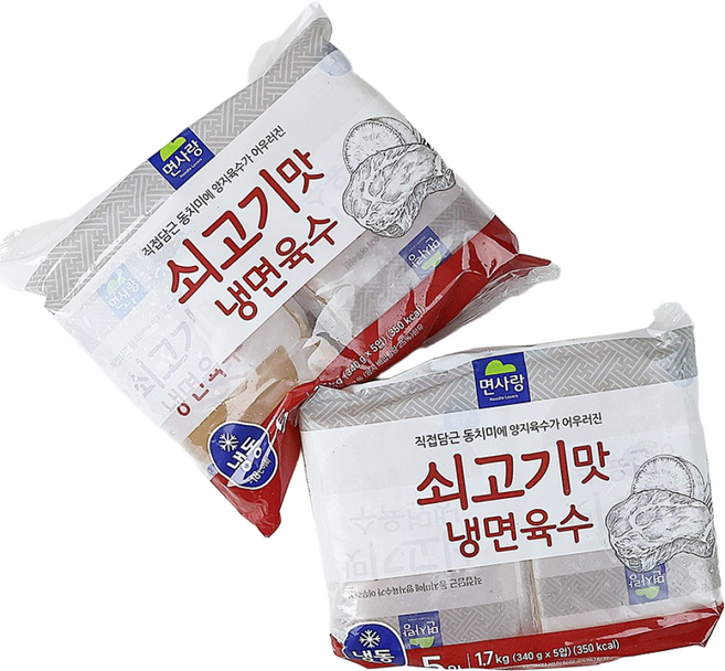 면사랑 쇠고기맛 냉면육수 시원하고 맛있는 여름별미, 5개, 340g