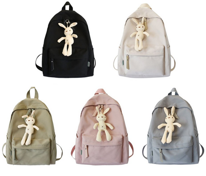 양놀 무지 백팩 토끼 가방