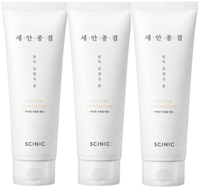 싸이닉 세안종결 쌀떡 클렌징폼 220ml 3개