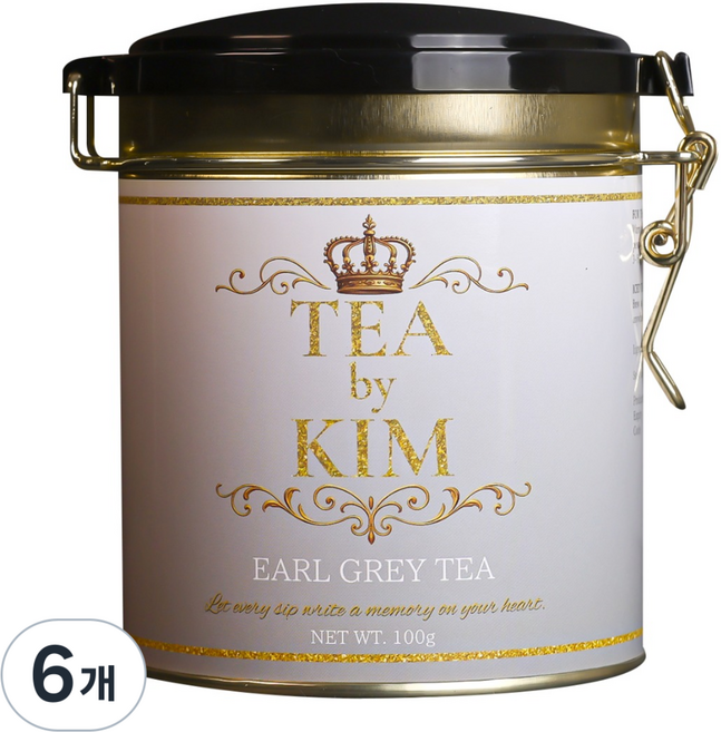 티바이킴 프리미엄 실론 얼그레이티 틴케이스, 6개, 1개입, 100g