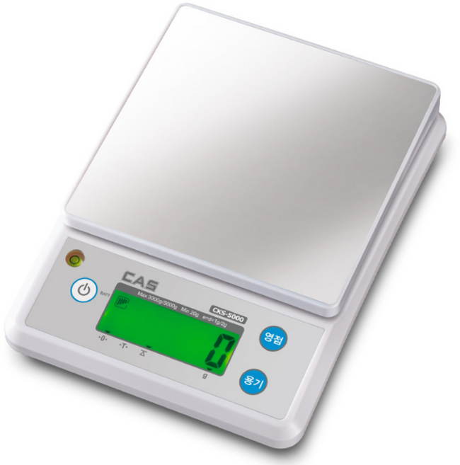 CAS 카스전자저울 디지털 주방저울 5KG 상업용 가정용, 1개, CKS-5000