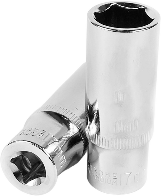 세인티에프 고강도 롱 복스알 3/8 17mm 비트 육각 소켓, 1개