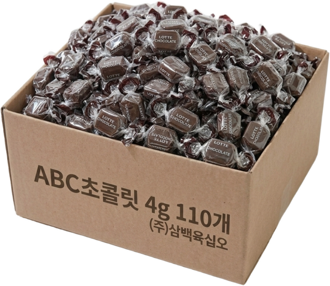 ABC초콜릿 개별포장간식, 110개, 4g