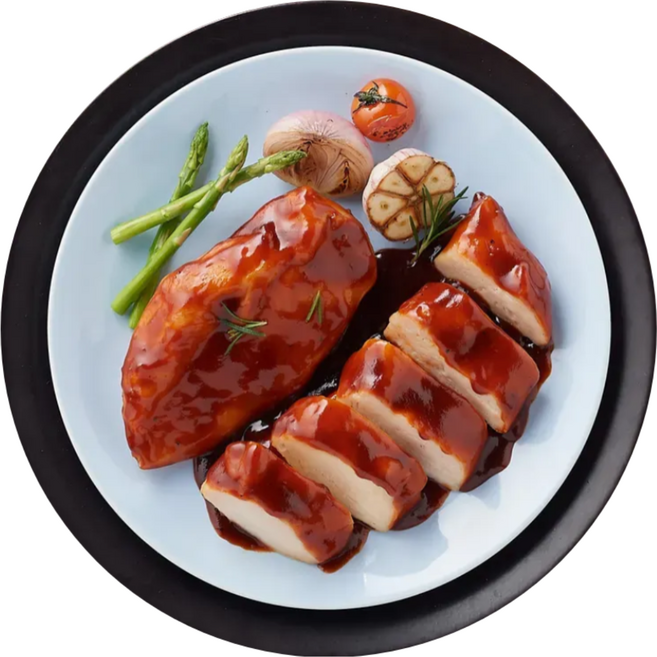 [런칭특가]더하닭 소스 통닭가슴살 매콤숯불바베큐맛 30개, 100g