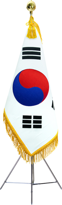 플래그스토리 자수태극기, 120*80, 삼각받침세트, 1개