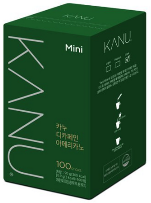 카누 디카페인 아메리카노 원두커피믹스, 900mg, 100개입, 1개