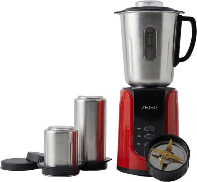 신일 스테인리스믹서기 믹서기블렌더 가정용믹서기 3종용기 중형 소형 멀티 티타늄코팅