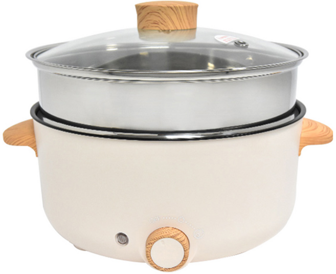 3L 대용량 다기능 온도조절 전기멀티쿠커 전기찜기겸용 (나베 전골요리 라면등등), 1개, 32cm